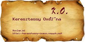 Keresztessy Oxána névjegykártya